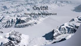  Presentation with frozen - Audience pleasing PPT theme consisting of view at greenland frozen mountains backdrop and a light blue colored foreground