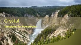  Presentation with grand canyon - Presentation theme having view-at-lower-falls background and a violet colored foreground