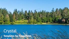  Presentation with british columbia - Presentation theme consisting of view-at-mountain-lake background and a teal colored foreground