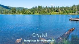  Presentation with british columbia - Slide set having view-at-mountain-lake background and a ocean colored foreground