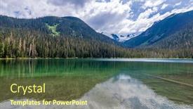 Presentation with british columbia - PPT layouts with view-at-mountain-lake background and a tawny brown colored foreground