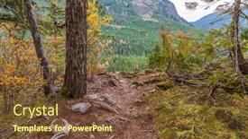  Presentation with british columbia canada - Slide set consisting of view at mountains in british columbia canada background and a tawny brown colored foreground
