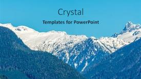 Presentation with british columbia - Slide set enhanced with view-at-snow-mountains background and a teal colored foreground