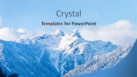  Presentation with british columbia - Slide set with view-at-snow-mountains background and a light blue colored foreground