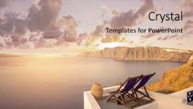  Presentation with arizona sunset view - Audience pleasing presentation consisting of view at the aegean sea backdrop and a soft green colored foreground