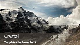  Presentation with mountain view - Slides consisting of view at the grossglockner mountain background and a dark gray colored foreground