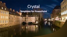  Presentation with holy night - PPT theme with view at the holy ghost background and a navy blue colored foreground