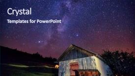  Presentation with dark blue sky stars - Slide deck enhanced with view at the starry sky background and a navy blue colored foreground