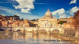  Presentation with peter - Presentation theme with view-at-tiber-and-st background and a coral colored foreground