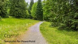  Presentation with vancouver - Presentation consisting of view-at-trail-in-park background and a yellow colored foreground