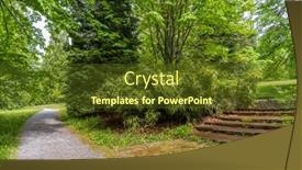  Presentation with vancouver - Beautiful presentation design featuring view-at-trail-in-park backdrop and a tawny brown colored foreground