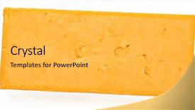  Presentation with cheddar - Slide set consisting of view block of cheddar cheese background and a light gray colored foreground