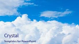  Presentation with skies - Cool new slides with view blue skies backdrop and a sky blue colored foreground