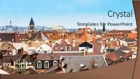  Presentation with buildings - Cool new theme with town - view of buildings around metz backdrop and a light blue colored foreground