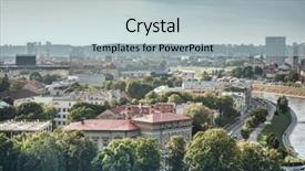  Presentation with city buildings winter storm - Colorful slides enhanced with town - view of buildings around vilnius backdrop and a light blue colored foreground