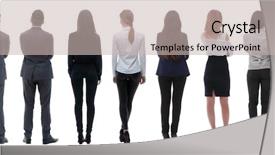  Presentation with team business top view - Cool new PPT theme with view business team looking forward backdrop and a soft green colored foreground