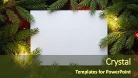  Presentation with flat peach tree - PPT theme enhanced with view copy space decorative frame background and a tawny brown colored foreground