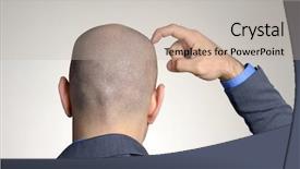  Presentation with bald - PPT layouts having view from a bald head background and a mint green colored foreground