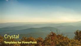  Presentation with fall morning - Theme consisting of view-from-a-lookout-point background and a  colored foreground