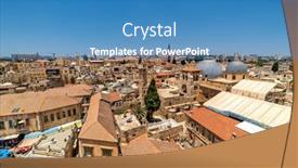  Presentation with red - Presentation theme with view-from-above-of-red background and a  colored foreground