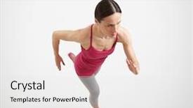  Presentation with sportswear - PPT theme featuring view from above of running background and a  colored foreground