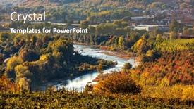  Presentation with river - Beautiful slides featuring view-from-above-on-tanaro backdrop and a gray colored foreground
