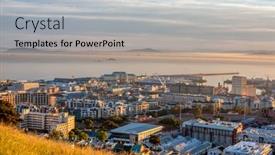  Presentation with cape town - Slides with view-from-above-over-cape background and a light blue colored foreground