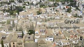 Presentation with granada - Amazing theme having view from above the old town of granada andalusia spain backdrop and a mint green colored foreground