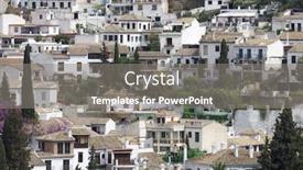  Presentation with granada - Cool new PPT layouts with view from above the old town of granada andalusia spain backdrop and a gray colored foreground