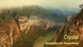  Presentation with mexico - Amazing PPT theme having sumidero canyon in chiapas backdrop and a tawny brown colored foreground