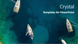  Presentation with clear water - PPT theme having view-from-above background and a ocean colored foreground