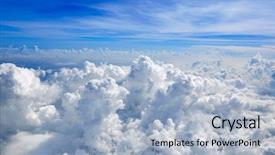  Presentation with aerial - Beautiful slide set featuring view from aerial view aircraft backdrop and a light blue colored foreground