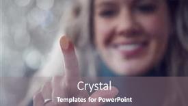  Presentation with touch screen - Audience pleasing PPT layouts consisting of view-from-behind-touch-screen backdrop and a gray colored foreground