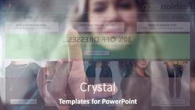  Presentation with online app - Audience pleasing slides consisting of view-from-behind-touch-screen backdrop and a gray colored foreground