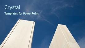  Presentation with blue marble - PPT theme featuring view-from-below background and a ocean colored foreground