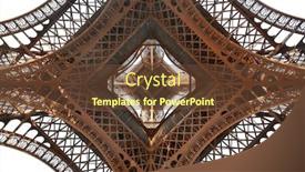  Presentation with eiffel tower - Amazing PPT theme having view from beneath eiffel tower backdrop and a tawny brown colored foreground