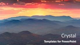  Presentation with blue ridge mountains - Amazing presentation design having view-from-brasstown-bald-georgia backdrop and a dark gray colored foreground