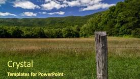  Presentation with tennessee - Beautiful slide deck featuring view from cades cove in smnoky mountains national park tennessee backdrop and a tawny brown colored foreground