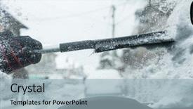  Presentation with cleaning day - Slide set having view from car on man background and a light blue colored foreground