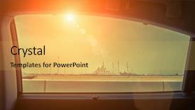  Presentation with zayed - Amazing PPT theme having view from car window on the mosque of sheikh zayed in abu dhabi uae backdrop and a yellow colored foreground