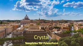  Presentation with vatican - PPT layouts with view-from-castle-de-sant background and a tawny brown colored foreground