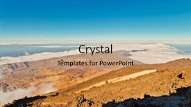  Presentation with volcano - Presentation theme enhanced with view from el teide volcano tenerife canary island spain background and a coral colored foreground