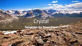  Presentation with overlook - Presentation consisting of view-from-forest-canyon-overlook background and a coral colored foreground