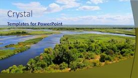  Presentation with ukraine - Colorful slides enhanced with view-from-hill-on-delta backdrop and a sky blue colored foreground