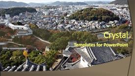  Presentation with japan castle - Amazing presentation theme having feudalism - view from himeji castle japan backdrop and a tawny brown colored foreground