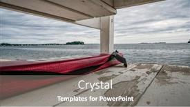  Presentation with lifeguard - PPT theme having view-from-lifeguard-chair background and a gray colored foreground