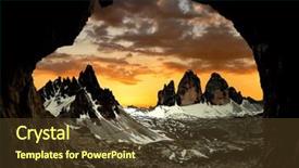  Presentation with world war - Slide deck featuring view from man-made cave background and a  colored foreground