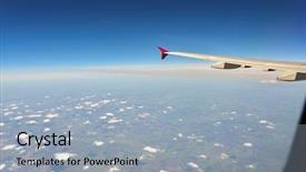  Presentation with jet - Amazing slide set having view from modern jet aircraft backdrop and a light blue colored foreground