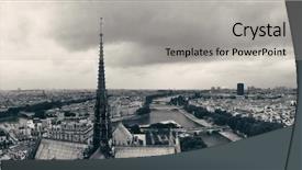  Presentation with notre dame - Presentation design having view from notre-dame cathedral background and a light gray colored foreground