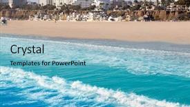  Presentation with california - Colorful slide deck enhanced with view from pier in california backdrop and a light blue colored foreground